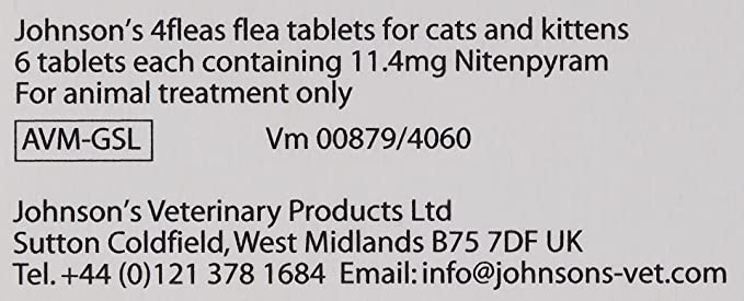 Johnson's 4Fleas Cat & Kitten Treatment - 6 Tablets