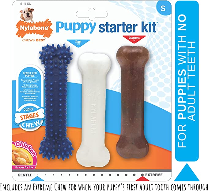 Nylabone Puppy Starter Kit Value Pack Chicken